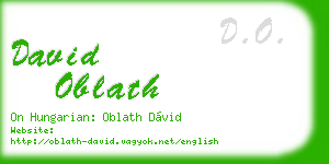 david oblath business card